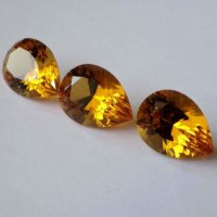 Цитрин выращенный, груша 11*15 мм