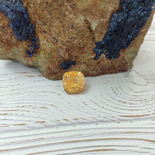 Цитрин, антик фантазийный 13*13 мм