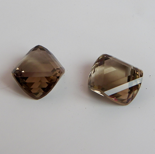 Раухтопаз, круг Звезда Давида 16 мм