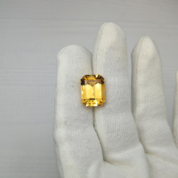 Цитрин медовый октагон 12*16 мм