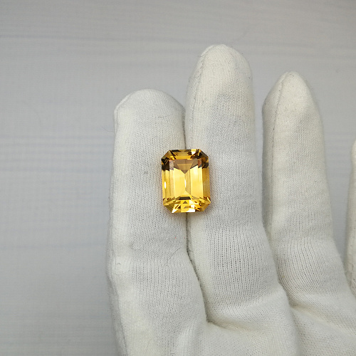 Цитрин медовый октагон 12*16 мм