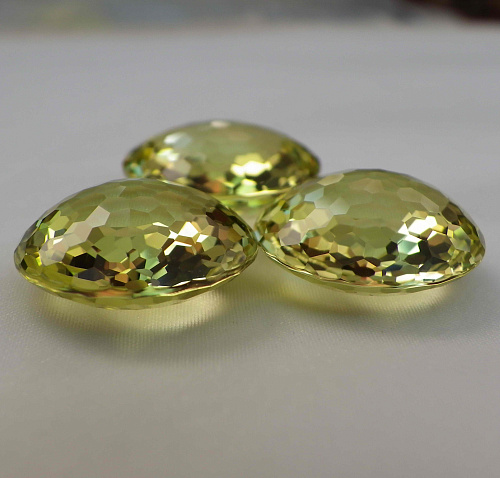 Цитрин, круг Соты, 20 мм